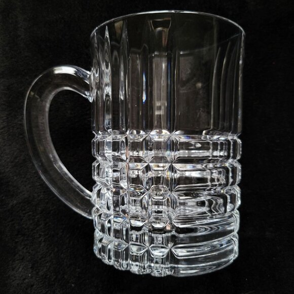 Tiffany & Co Crystal Plaid Beer Mug With Handle 16 oz - Picture 1 of 7